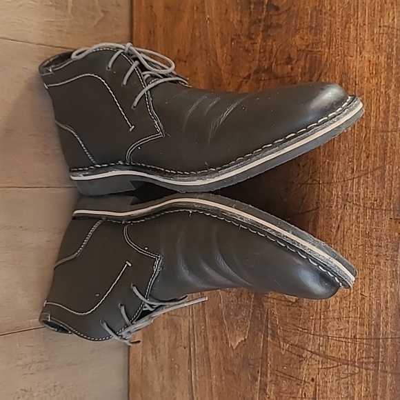 EUC Steve Madden Harken 017 Men\'s sz 13 Black Leather Chukka Boots main image 6